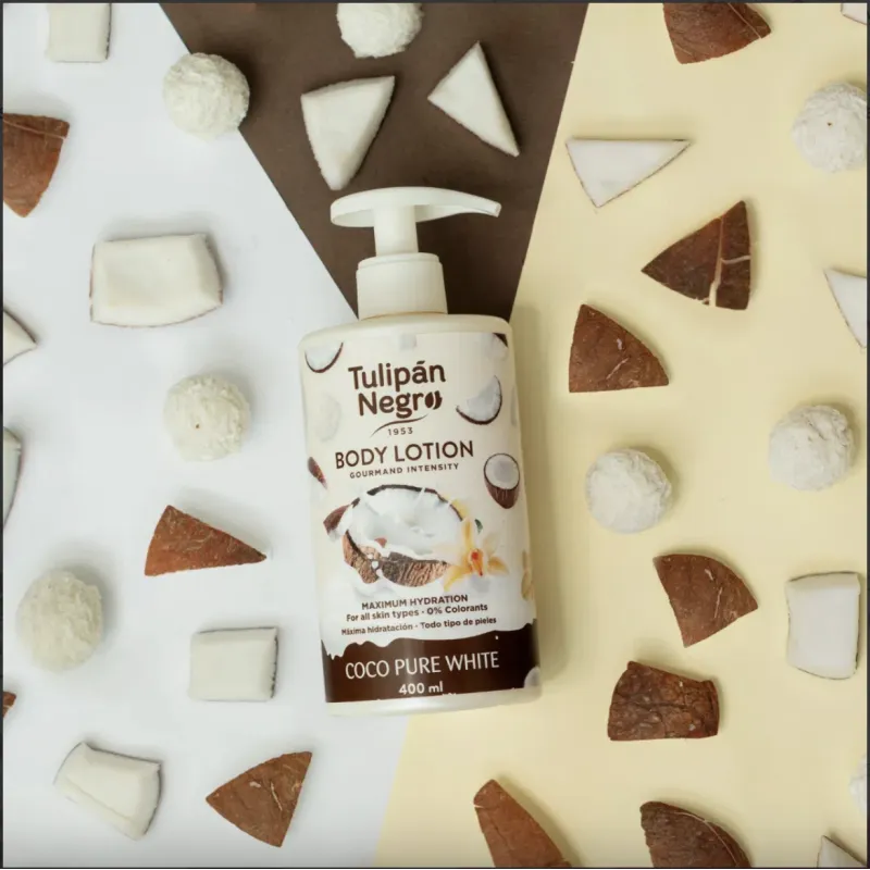Lot de 3 (2.60€ la pièce) Body lotion Tulipan Negro Coco pure white