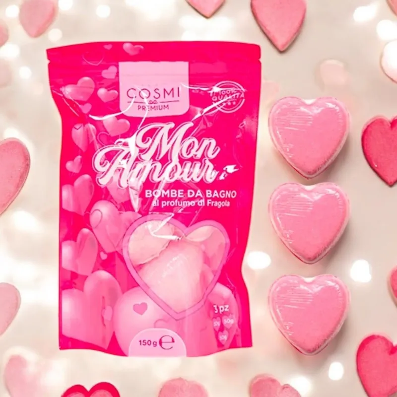 Bombes Bain Mon Amour Fraise Cosmi Bombes Bain Mon Amour Fraise Cosmi