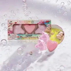 Set 3 Bombes Bain Licorne Coeur Cosmi