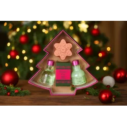 Lot de 2 (8€ la pièce) - Coffret sapin happy holidays 4 pièces - Idc institute 90178