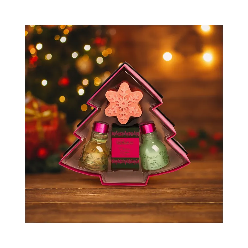 Lot de 2 (8€ la pièce) - Coffret sapin happy holidays 4 pièces - Idc institute 90178