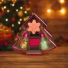 Lot de 2 (8€ la pièce) - Coffret sapin happy holidays 4 pièces - Idc institute 90178