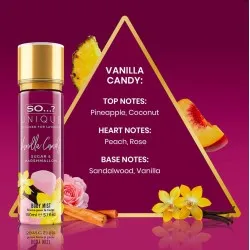 Lot de 6 (4€ la pièce) - Brume Corps Vanilla Candy 150 ml - So Unique