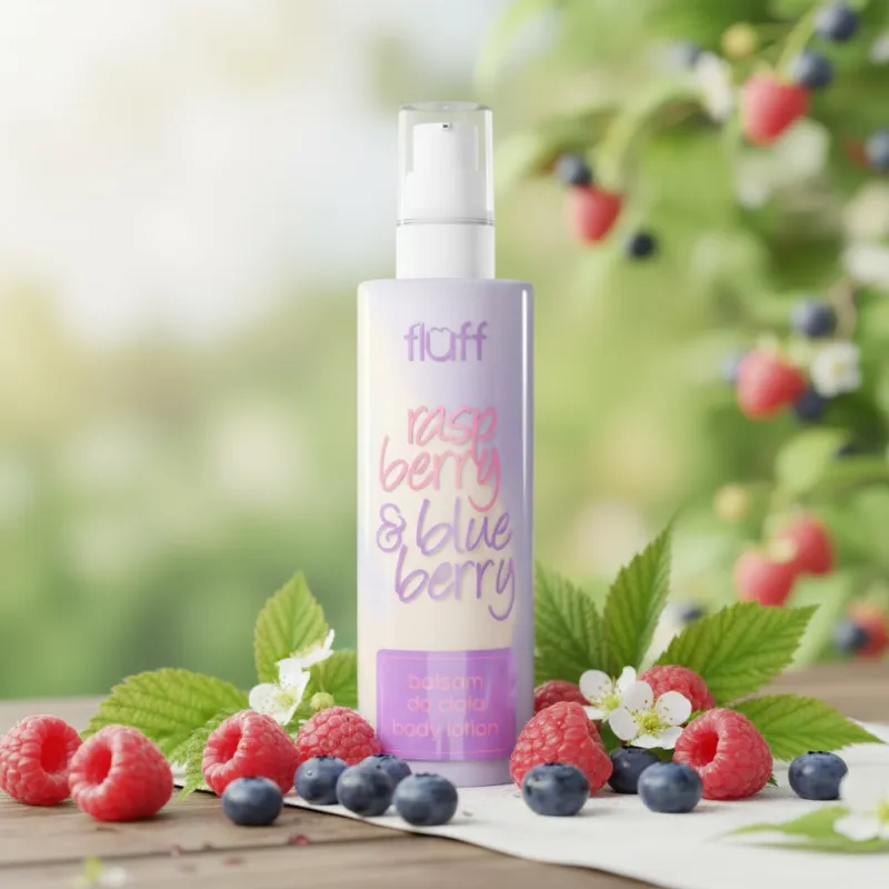 Lot de 4 (4€ la pièce) Soin hydratant Corps fruité Myrtille & Framboise 160 ml - Fluff Lot de 4 (4€ la pièce) Soin hydratant Corps fruité Myrtille & Framboise 160 ml - Fluff