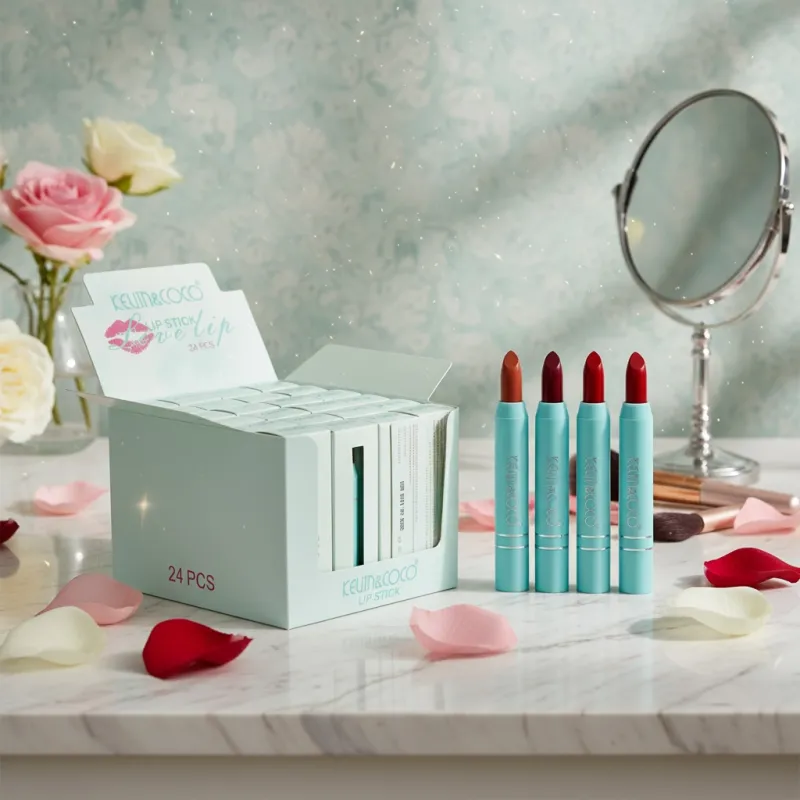 Lot de 24 (1.95€ la pièce) - Rouge à lèvres - KÉVIN & COCO Lot de 24 (1.95€ la pièce) - Rouge à lèvres - KÉVIN & COCO