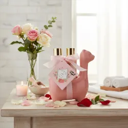 Lot de 6 (3,20€ la pièce) - Coffret bain ROSE 3 pièces - GLOSS !