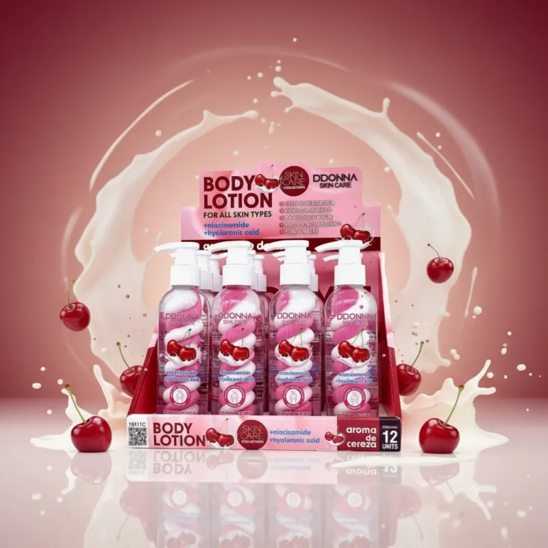 Lot de 12 (2€ La pièce) - Body Lotion Intense Cerise Chantilly - D'Donna Skin Care Lot de 12 (2€ La pièce) - Body Lotion Intense Cerise Chantilly - D'Donna Skin Care