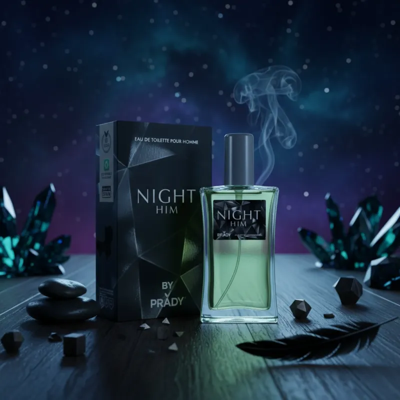 Lot de 6 (1,60€ la pièce) - Eau de parfum NIGHT HIM  100ml - PRADY