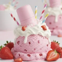 Lot de 12 (1,65€ La pièce) - Déodorant Roll On Fraise Chantilly - The Fruit company