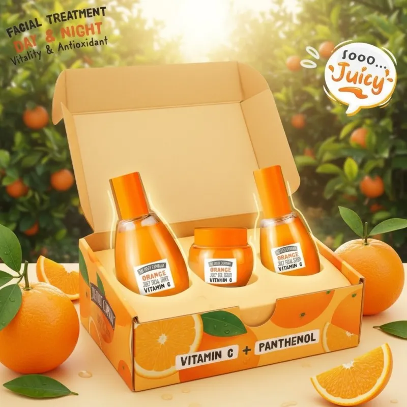 Lot de 4 (6,5€ La pièce) - Set Skin Care Juicy Vitamine C - The Fruit Company