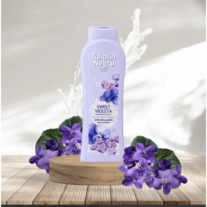 Gel douche violette douce Tulipan Negro Gel douche violette douce Tulipan Negro