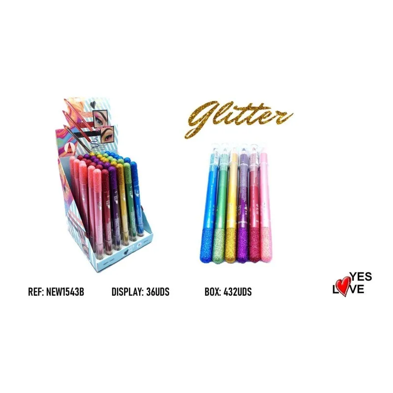 Crayons Pailletés Yes Love 1543B Crayons Pailletés Yes Love 1543B