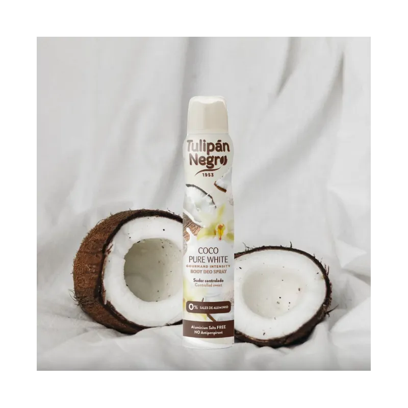 DÉODORANT SPRAY TULIPAN NEGRO COCO PURE WHITE 200ML