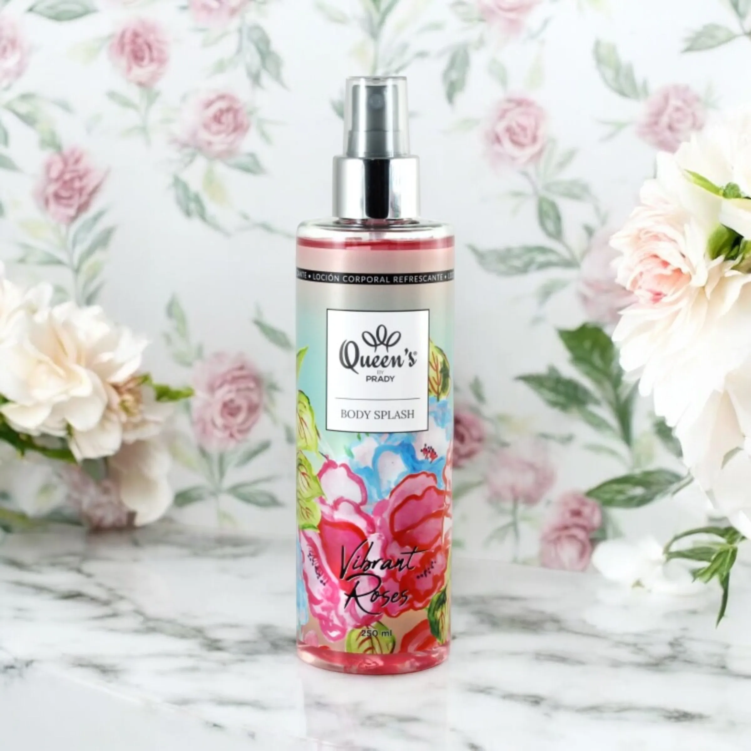 BRUME CORPS ET CHEVEUX VIBRANT ROSE 250ML (1,75€)- PRADY