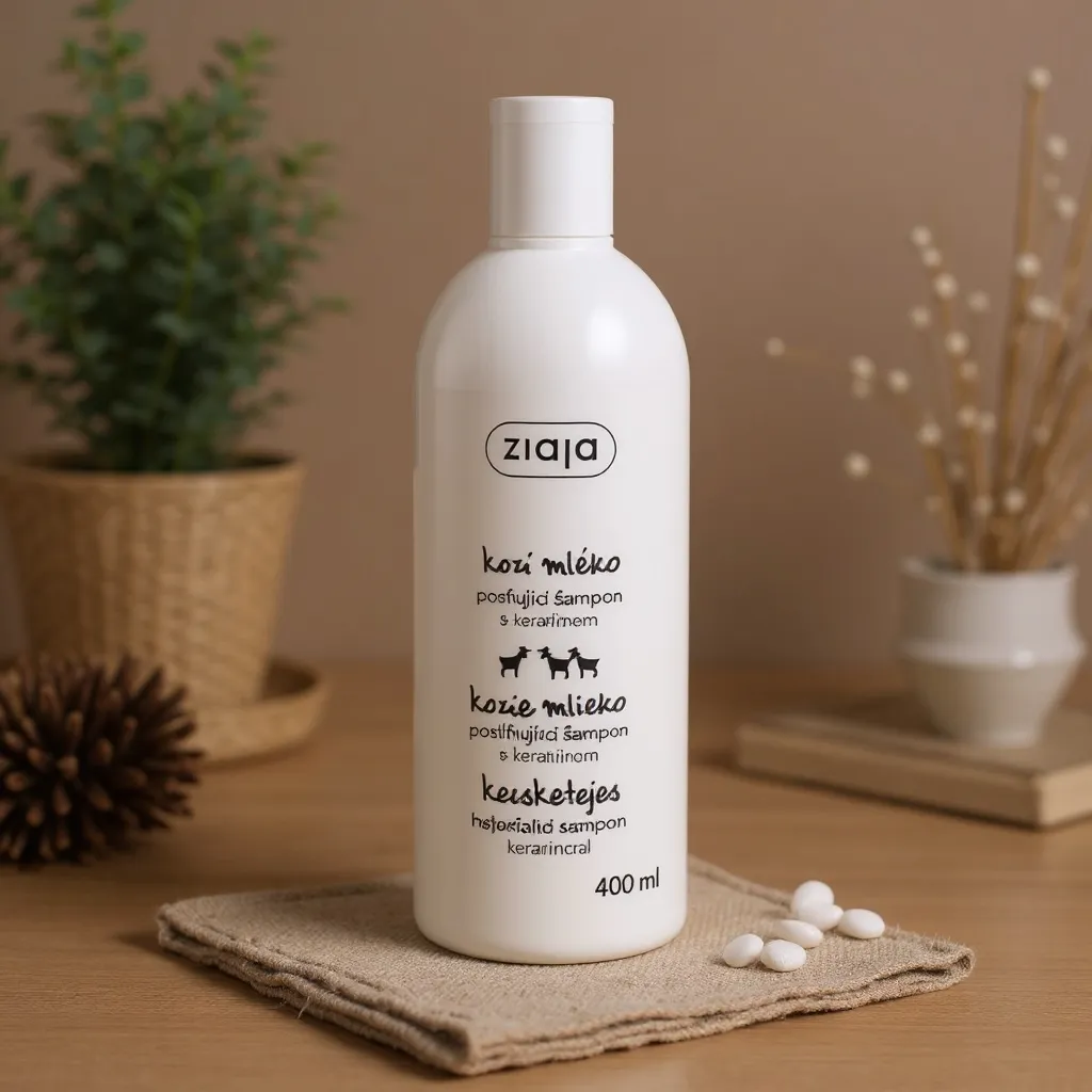 Lot de 6 (2,40€ la pièce) Shampoing fortifiant à la kératine et au Lait de chèvre - Maxi format 400ml- Ziaja