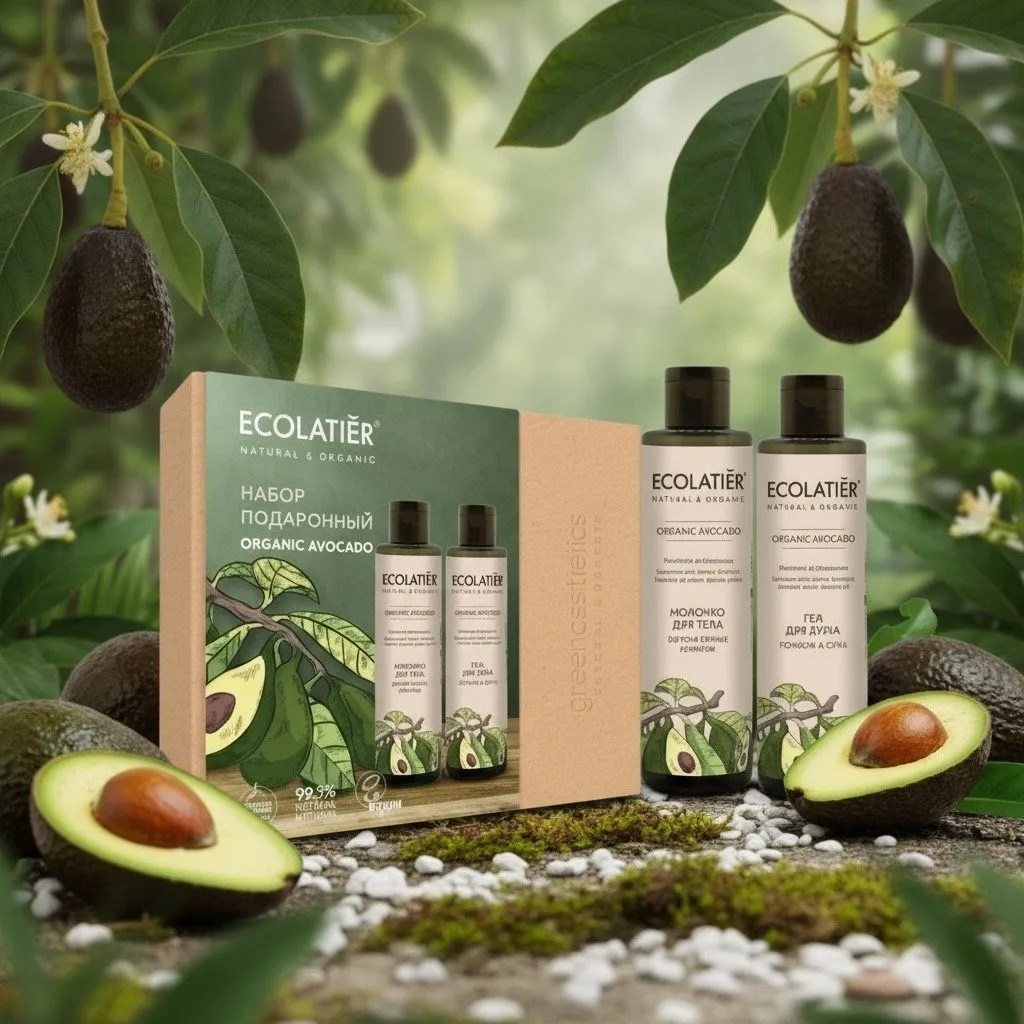 Lot de 8 (2,25€ la pièce) Coffret Cadeau HOMME ORGANIC AVOCADO - ECOLATIER