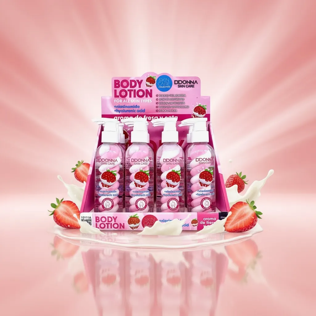 Lot de 12 (2€ La pièce) - Body Lotion Intense Fraise Chantilly - D'Donna Skin Care