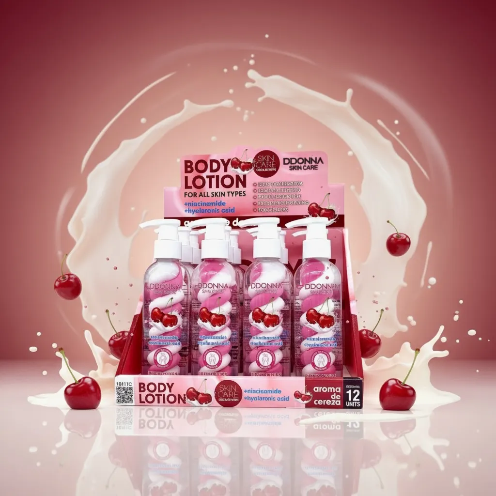 Lot de 12 (2€ La pièce) - Body Lotion Intense Cerise Chantilly - D'Donna Skin Care