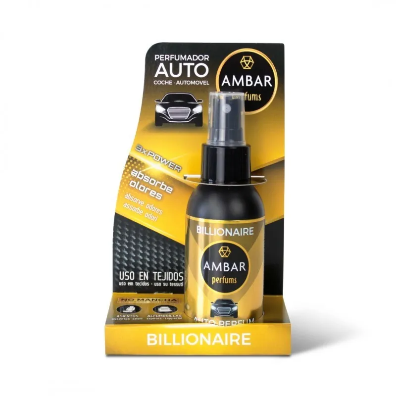 SPRAY DÉSODORISANT VOITURE BILLIONNAIRE AMBAR 90ML