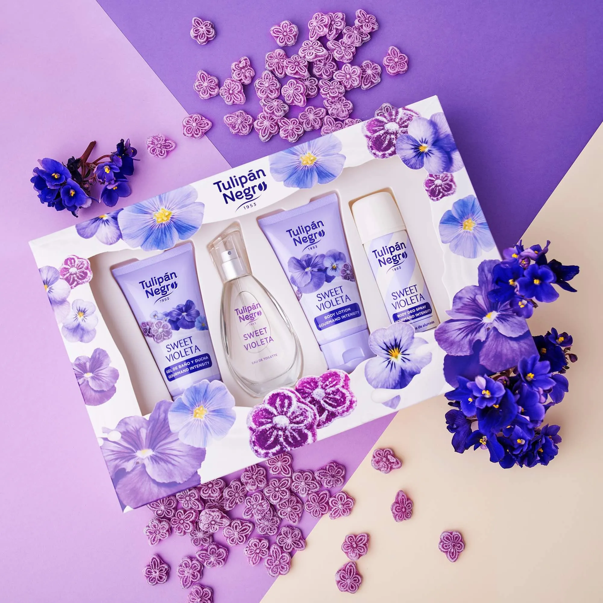 COFFRET GOURMAND TULIPAN NEGRO VIOLETTE DOUCE