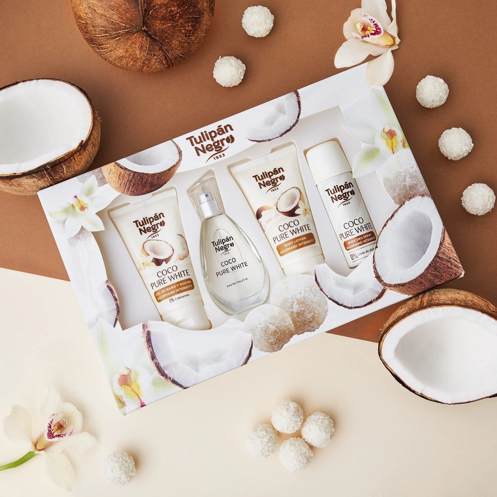 COFFRET GOURMAND TULIPAN NEGRO WHITE COCO
