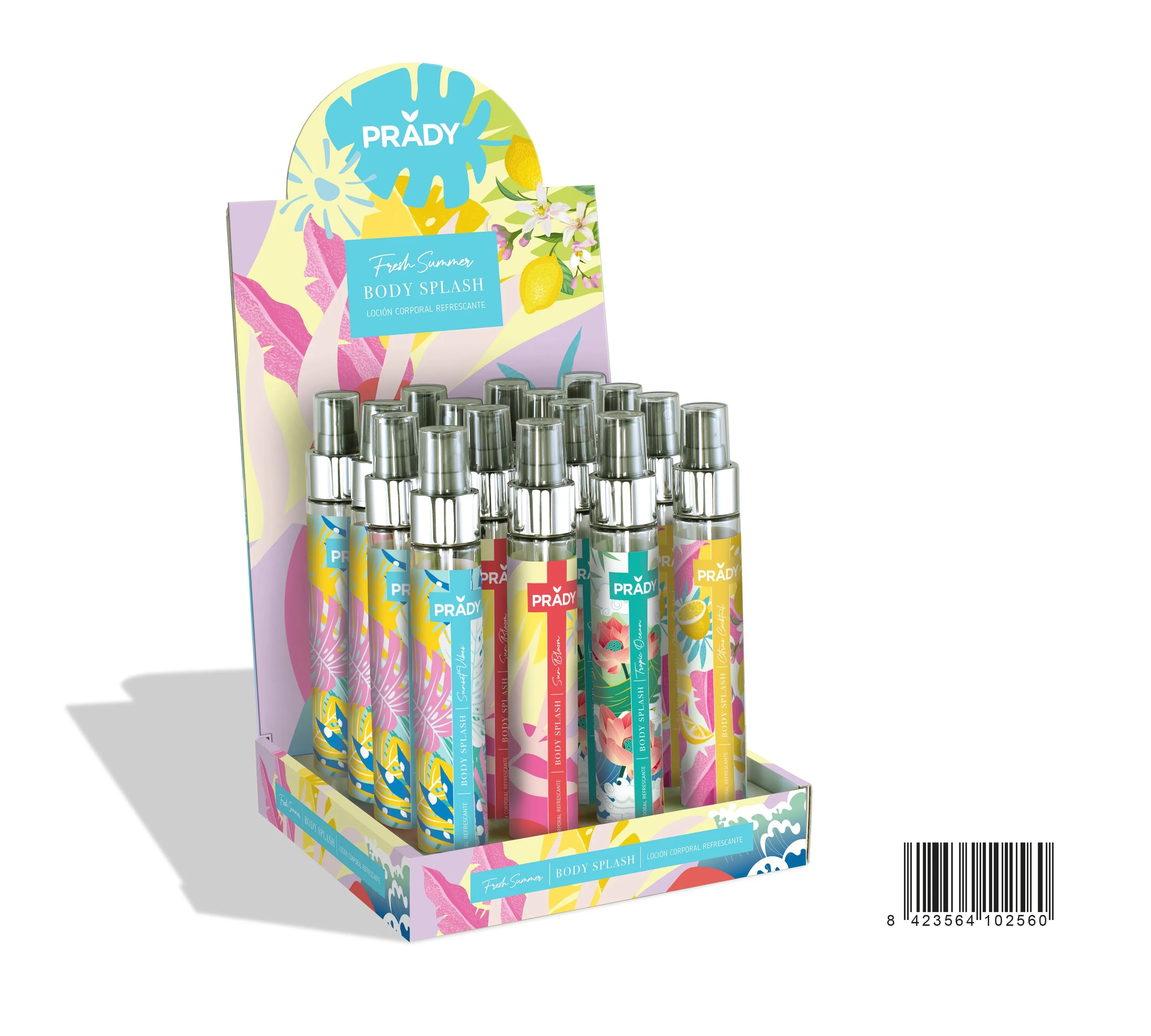 Lot de 16 (1,50€ La pièce) Présentoir Brumes Fresh Summer - Prady