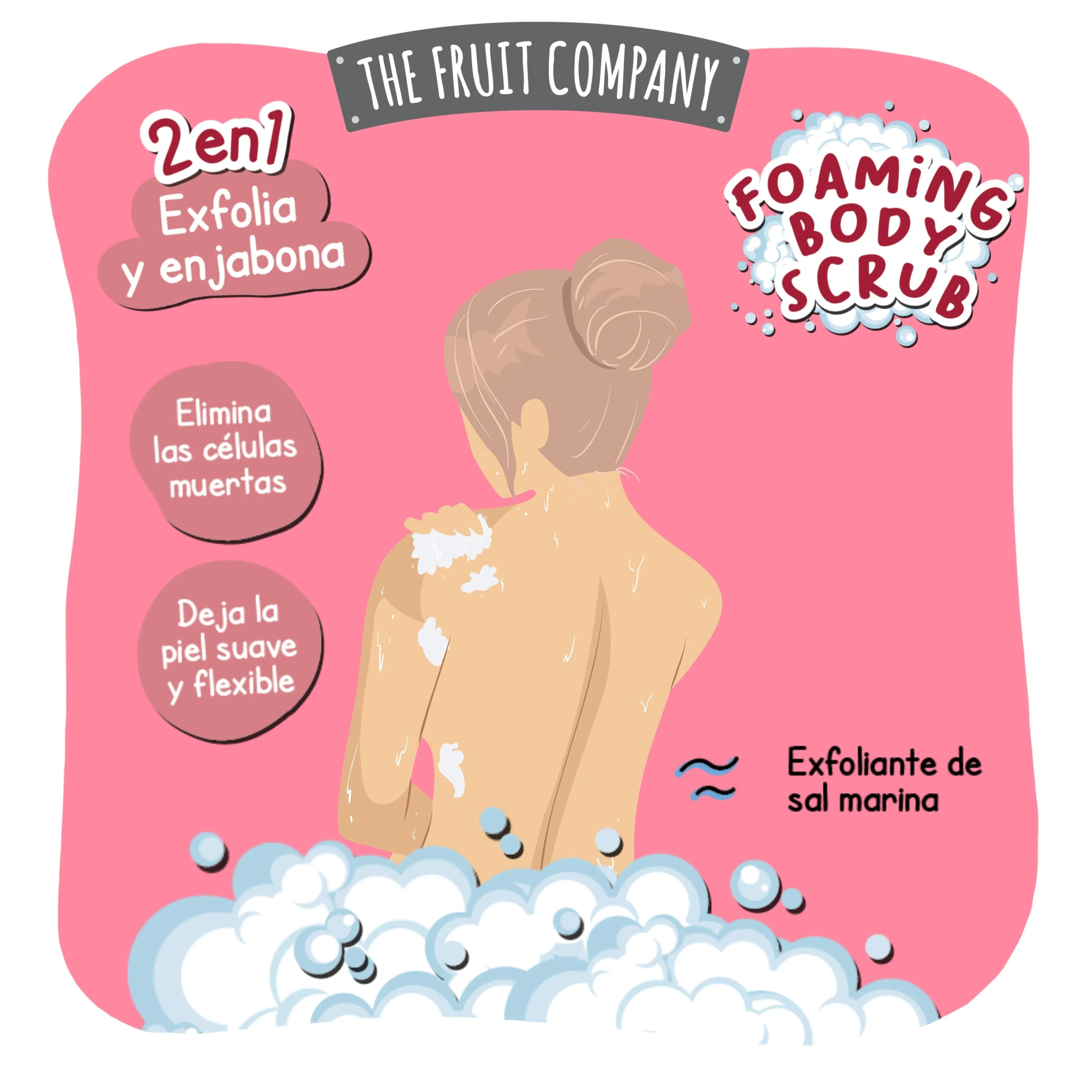 BODY SCRUB + SAVON 2 EN 1 THE FRUIT COMPANY PASTÈQUE
